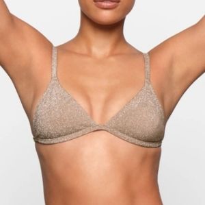 Skims glitter swim triangle bikini top